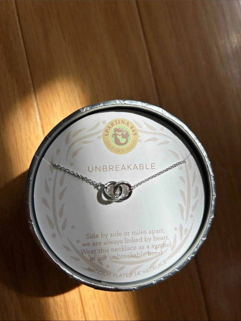 Unbreakable Interlocking Rings Necklace - Silver - Picture 4 of 5